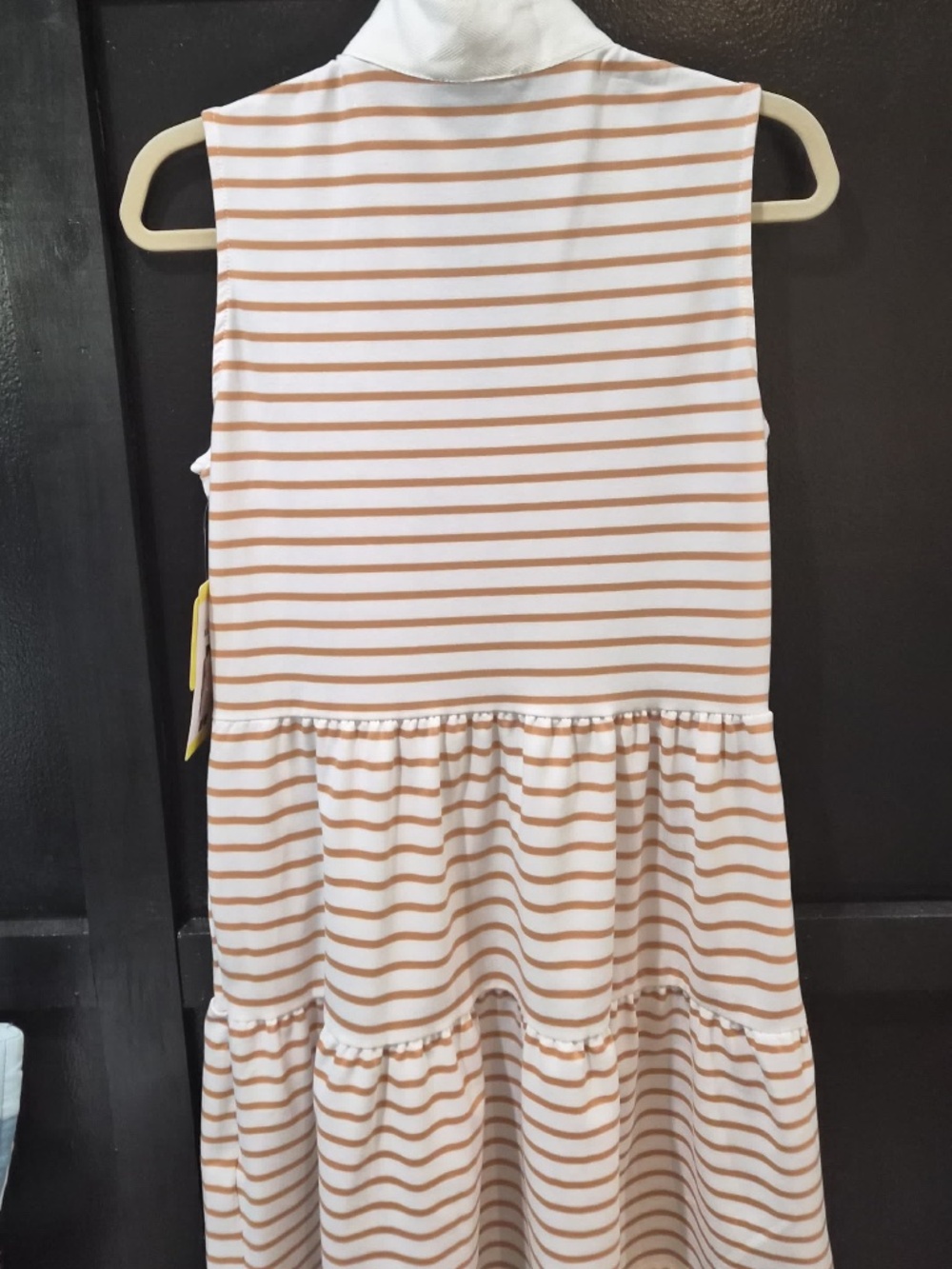 NWT | Nautica Tan and White Striped Preppy Dress | Size Small - Picture 8 of 8
